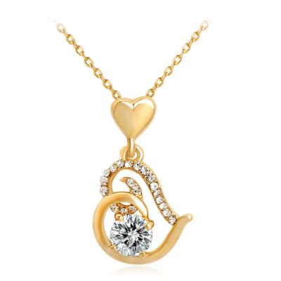 China Fashion CLASSIC Gift For Women Fine Jewelry Gold Plating Copper Alloy Customized Pendant Necklace for sale