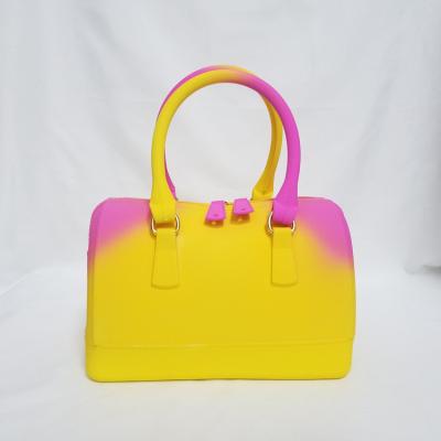 China Wholesale Cheap Colorful Fashion Pillow Jelly Handbag PVC Bag Women Handbag for sale