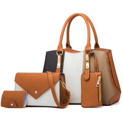 China 2021 Fashion Famous Brand Luxury PU Handbag Set Women Ladies Designer Hand Bags Ladies Handbags Set for sale