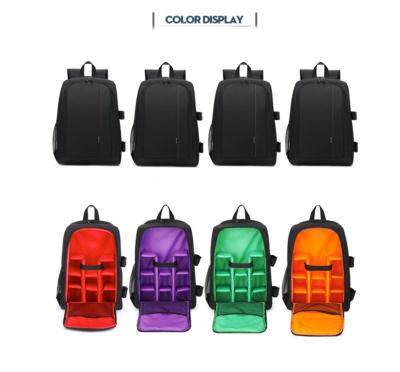 China China Factory Large Capacity Nylon Camera Backpack Custom Camera / Video Bags Travel Camera Backpack With Compartment for sale