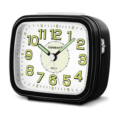 China LUMINOVA super glow in dark backside large numbers beep desktop analog beside light luminous alarm clock for sale