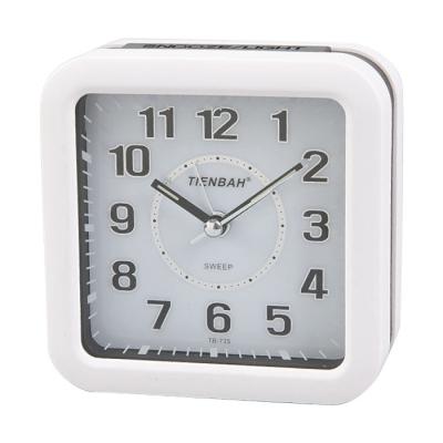 China LUMINOVA Factory Hot Sale High Quality Square Melody Quartz Night Glow Luminous LED Light Desk Plastic Alarm Clock for sale