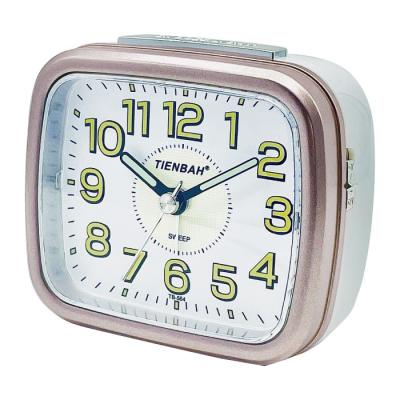 China LUMINOVA TIENBAH Square Luminous Beep Plastic Alarm Dial Doze Quartz Analog Back Light Silent Alarm Clock for sale