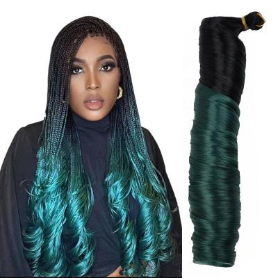 China 14Inch 18Inch 24Inch Display Pony Style Crochet Braid Spiral Wave Hair Extension French Loose Loop Synthetic Silky Curly Yaki Braiding Hair for sale