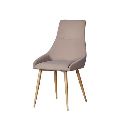 China Fashion Modern French Italian Modern Cushion Upholstered Dining Room Restaurant Hotel Kitchen Metal Legs Dining Chair for sale