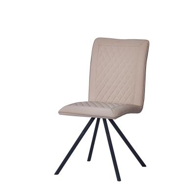 China Modern Simple Home Furniture Dining Room Chairs Metal Legs Velvet Fabric Dining Chairs for sale