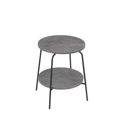 China Modern Black Round Side Table (Size) Adjustable Cheap Home Metal Furniture Tray Small Round Side Table for sale