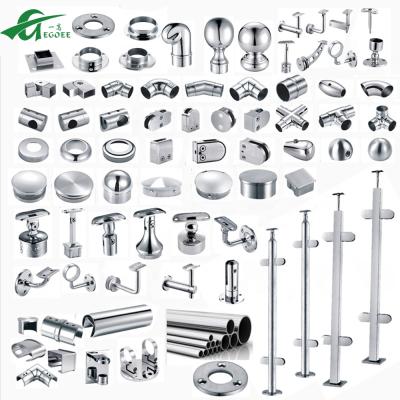 China Foshan factory stainless steel staircase stainless steel railing fittings/staircase accessories/modern stainless steel railing accessories for sale