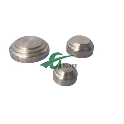 China Modern Stainless Steel Railing Pipe End Caps 50mm TUBE CAP Gold Stair Railing Tube Plug Caps Indoor for sale