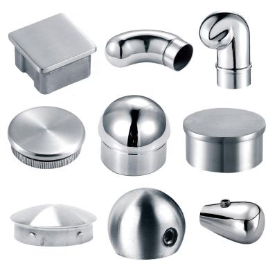 China Foshan Factory Price Industrial Stainless Steel Railing Dome End Caps, Inox End Cap for sale