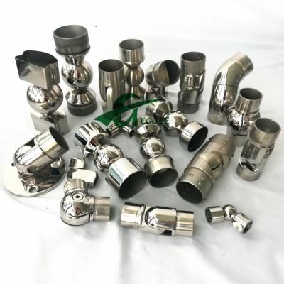 China Hot Selling Modern Stainless Steel Balcony Railings Connectors Joint Elbow For Square Round Tube Pipe for sale