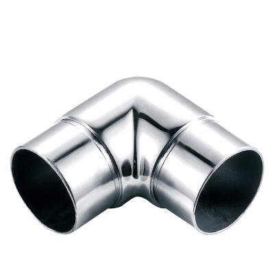 China To Hold Pipe In Handrail Railing Accessories Pipe Connector Stainless Steel Handrail Elbow For 90 Degree Railing for sale