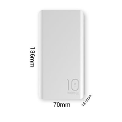 China 10000mAh Mobile Phone USB Charger Portable Power Bank Fast Charging Support Custom Logo for sale