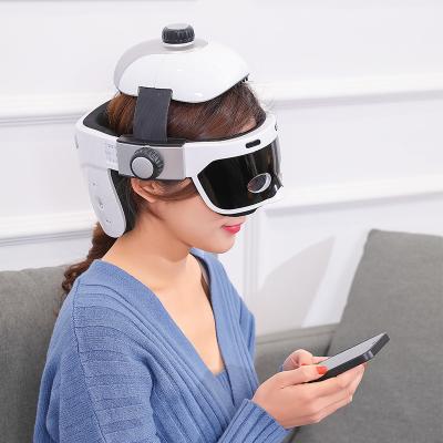 China Portable New Design Automatic Eye Massager 2 In 1 Head Helmet Massager for sale