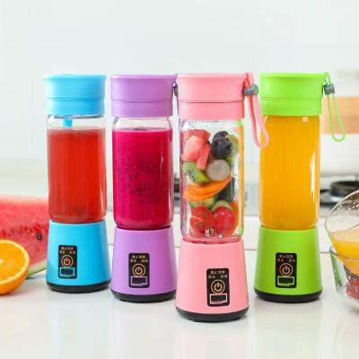 China Rechargeable Fruit Juice Blender Mini Home USB 6 Blades Household Multifunctional Portable Blender D2394 for sale