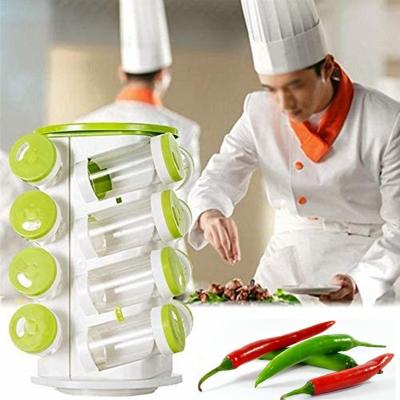 China FTJJ-D420 Viable 316 Piece Rotating Perforated Spice Rack Spice Bottle Holder Seasoning Jar for sale