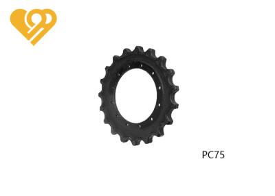 China High Duty Chain Drive Sprocket Black PC75 KOMATSU Track Steel Sprocket for sale