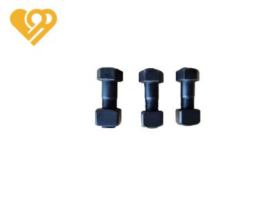 China Heavy Duty Excavator SpareParts Black Bolts And Nuts Grade 12.9 for sale