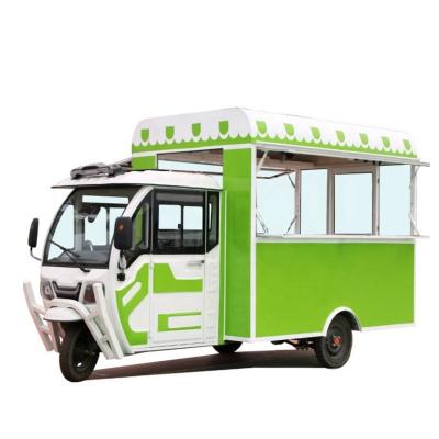 China 3 Wheel Barbecue Food Cart Groene Food Truck Bbq Catering Coffee Bar Te koop