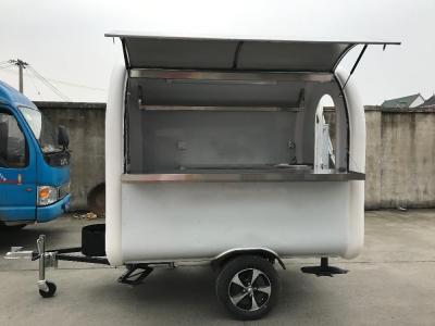 China Witte mobiele foodtruck voor hotdogs hamburgers ijsjes food van Te koop