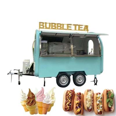 China Op maat gemaakte volledig uitgeruste foodtruck Concessies Bubble Tea Coffee Food Trailers Te koop