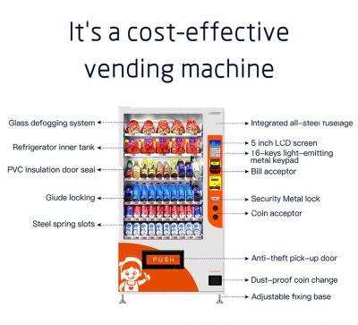 China Manufacturer Convenient Store Vending Machines For Food And Drinks Snacks for sale