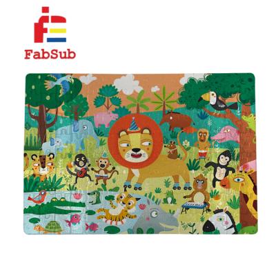 China Educational High Quality Blank Toy A4 Puzzle Heat Printing Cardboard Paper Puzzles Sublimation Puzzle for sale