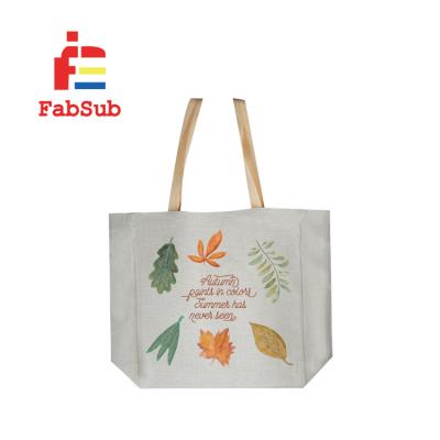 China Wholesale Cotton Travel Printing Sublimation Tote Bag Canvas Handled Canvas Shopping Bag for sale