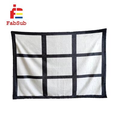 China Amazon Anti-Static Hot Selling Customize Blank Sublimation Spray Blanket 9 Panel Sublimation Cover for sale