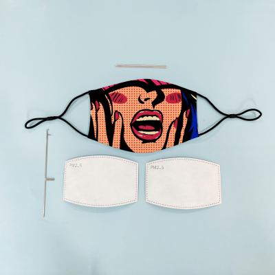 China Breathable/Anti-Static/Sweat Absorb FabSub Sublimation Face Masks Cover Face Masks Sublimation Face Masks for sale