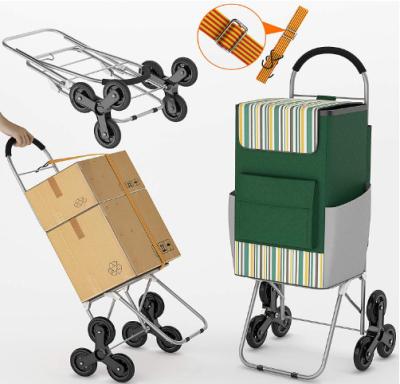 China Durable Foldable Grocery Cart With Oversized Shopping Bag Laundry Service Car for sale