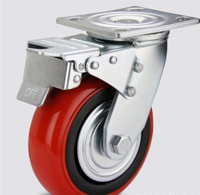 China Other Plate Caster Swivel Polyurethane 6 In Wheel Diameter for sale