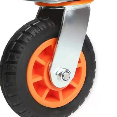 China Other Universal Heavy Duty Mute Smooth Wheel Trolley Wear-Resisting Rubber Casters With Brake Casters for sale