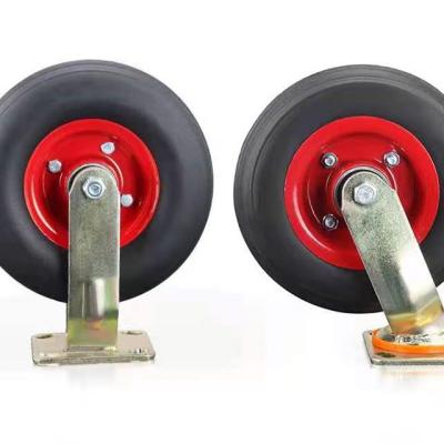 China Other Flat Mute Rubber Solid Directional Heavy Universal Compression Wheel Smooth Casters for sale