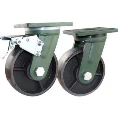 China Other Industrial Heavy Bearing Thickening Reinforcement Rubber Mute Casters Hardness Heavy Duty Bearing Casters for sale