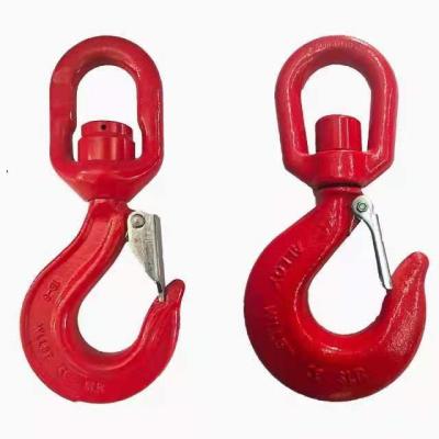 China Automotive Industry Universal Class 80 Rotary Hook 360 Belt Bearing Rotary Hook Chain Sling Crane Hook for sale