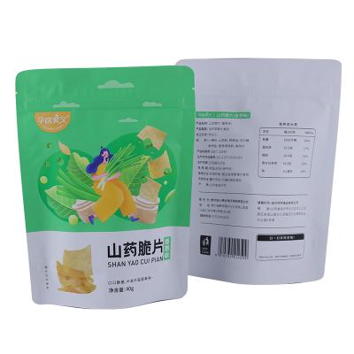 China Disposable Crunchy Snacks Food Packaging Stand Up Pouch Logo Design Foil Zipper Bag Custom Made for sale