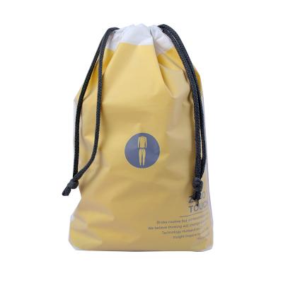 China Custom Printing Logo Waterproof Drawstring Portable Travel Recyclable Bags Fancy Color Or Size Plastic Makeup Storage Bag for sale