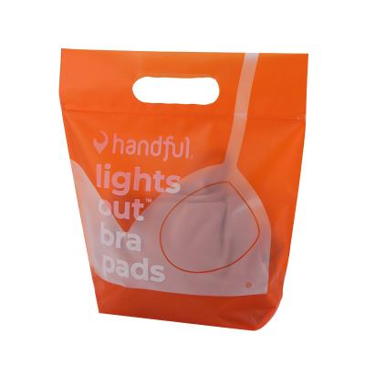 China Wholesale Recyclable Clear Orange Plastic Shopping Tote Bag Fashion Design Transparent For Zipper Handle Shopping Bag for sale