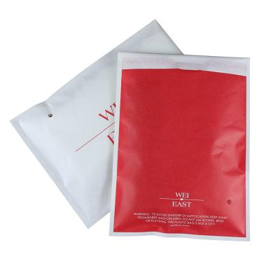 China Biodegradable Eco-Friendly Compostable Paper Bags Envelope Mailing Kraft Paper White Ad Packaging for sale