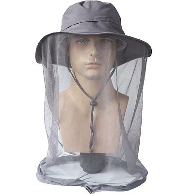 China Eco-Friendly Foldable Hat With Mosquito Net for sale