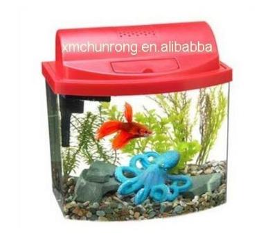 China Viable multicolored plastic mini aquarium for sale