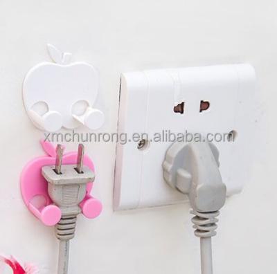 China Other Plastic Home Wall Hanger Bag Holder Hook Plug Socket Power Sticky Hook for sale