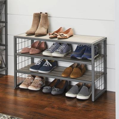 China Other Cheapest Custom Wood Multi Layer Metal Shoe Rack Modern Design for sale