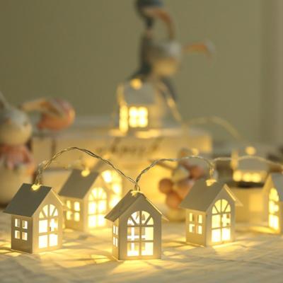 China 3M 20led House Battery Operated Garden Cottage House Shaped Decorative Lights Led String Light For Outdoor Christmas Decoration for sale