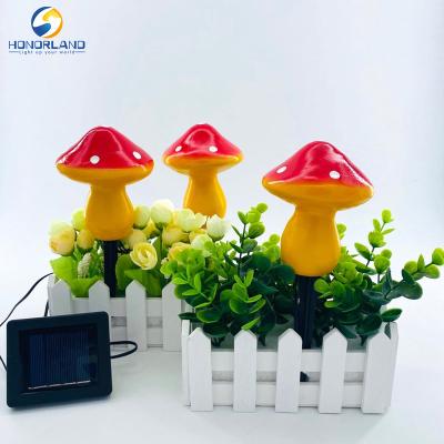 China . Honorland 1.2v 300mah Ni-MH Waterproof Pathway Solar Led Lights Mushroom Outdoor String Garden Light Wholesale Electric String Lights for sale