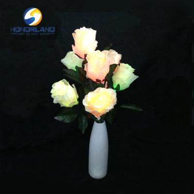 China Custom 2v/4v Fashion Flower Honorland Solar Led Flower Lights Energy Saving Decoration Festival Solar Led Lights for sale