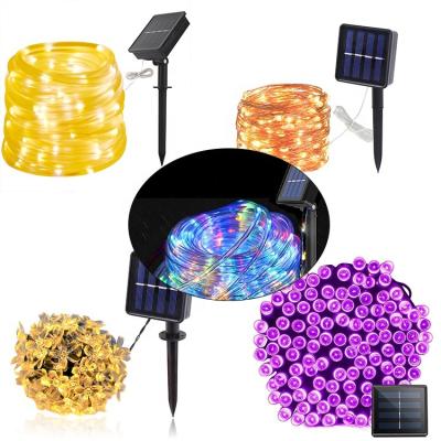 China Outdoor Garden Stage TUBE Decoration Curtain Light Christmas Solar Lamp Led Lights For Decoration for sale