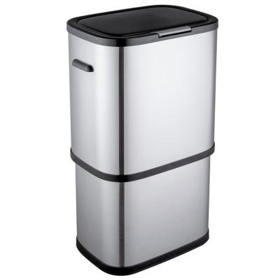 China Viable Assemble Stainless Steel Motion Sensor Trash Can Waste Waste Paper Basket Bin for sale