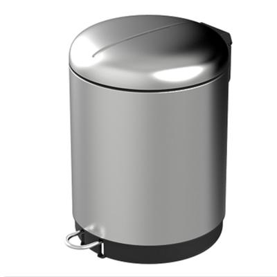 China Stage-open Sustainable Round Stainless Steel Trash And Recycling Waste Box for sale